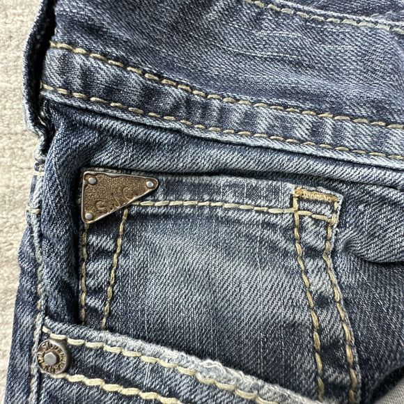 Silver Jeans Co Zac Jeans Mens 36x32 Blue Denim Pants Zip Fly Straight Leg - Picture 3 of 12